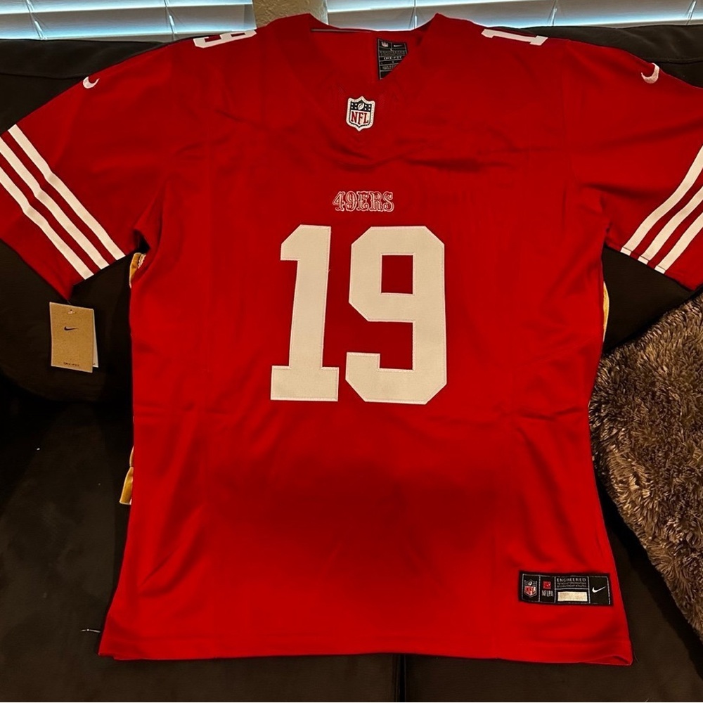 NWT UNISEX SMALL DEEBO SAMUEL NIKE NFL RED & WHITE JERSEY #19